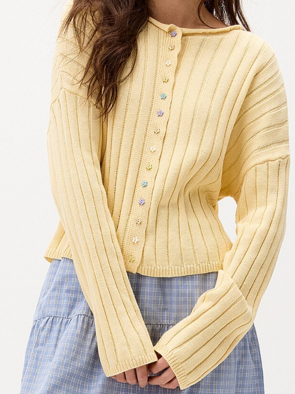 Things Between Pastel star buttons cardigan
